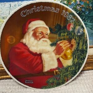 Norman Rockwell Christmas 1987 Collector plate